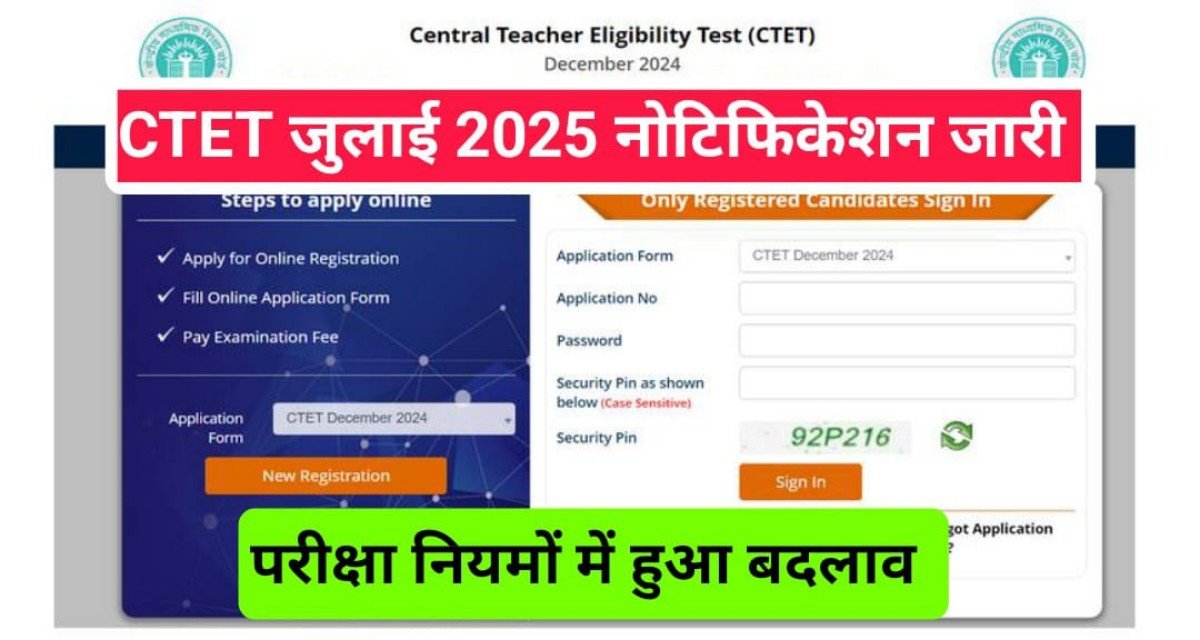 CTET july Notification Release